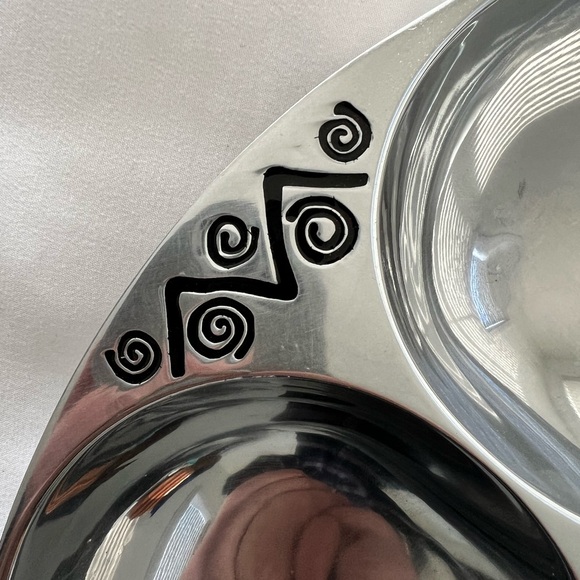 Vintage Wilton Armetale Reggae Chip and Dip Server, Round, 14-Inch - Picture 4 of 12